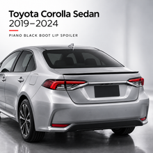 Toyota Corolla Sedan piano black spoiler installed view