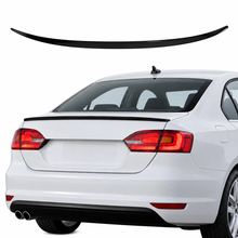 Volkswagen Jetta piano black spoiler installed view
