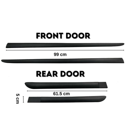 Car Side Door Protector Strip Mouldings For Kia Picanto | Trim Body Kit Matte Black