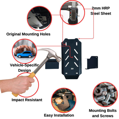 Steel Under Engine Cover for Suzuki Vitara Differential Protection 2019 Onwards