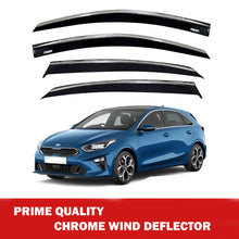 Chrome Window Wind Deflector for Kia Ceed 2018 Onwards Rain Guard Visors 4 pcs