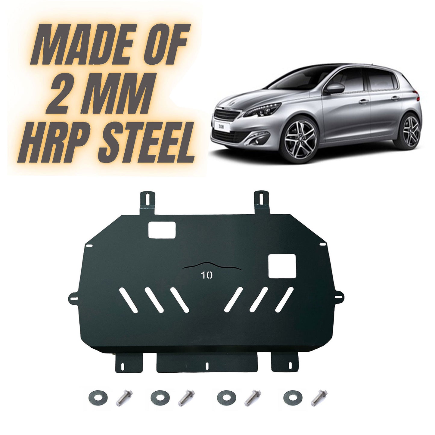 Steel Under Engine Cover for Peugeot 308 2013-2019: Skid Plate Undertray