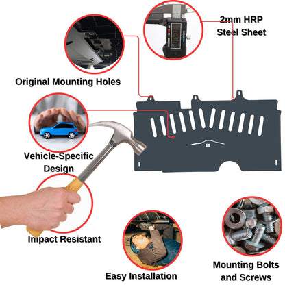 Steel Under Engine Cover for Peugeot 2008 1.2 Petrol 2017-2022 Undertray