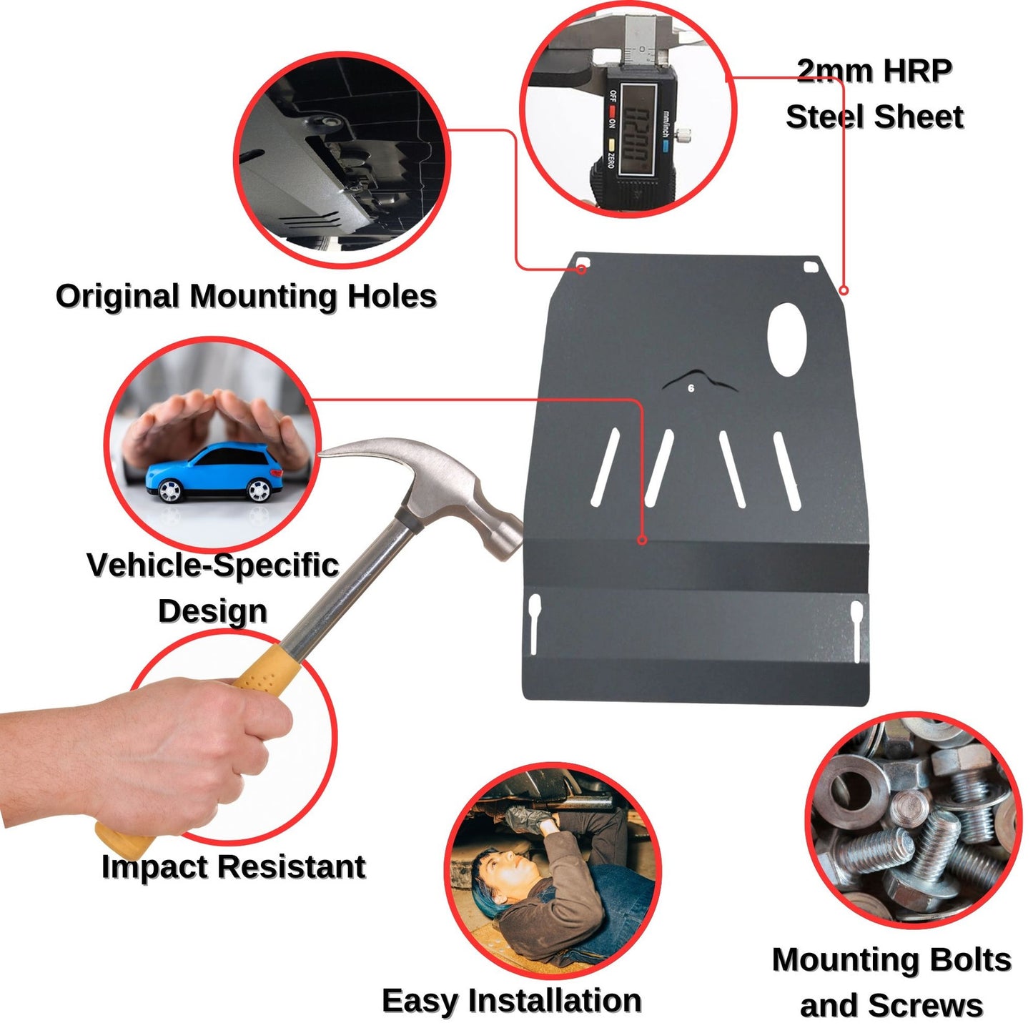 Steel Under Engine Cover for Citroen C5 1,6 2008-2015: Skid Plate Undertray