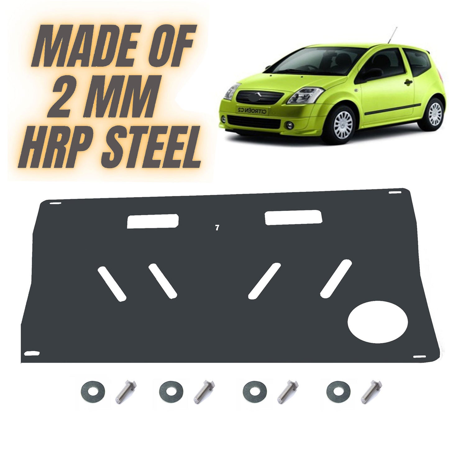 Steel Under Engine Cover for Citroen C2 2002-2009: Skid Plate Undertray