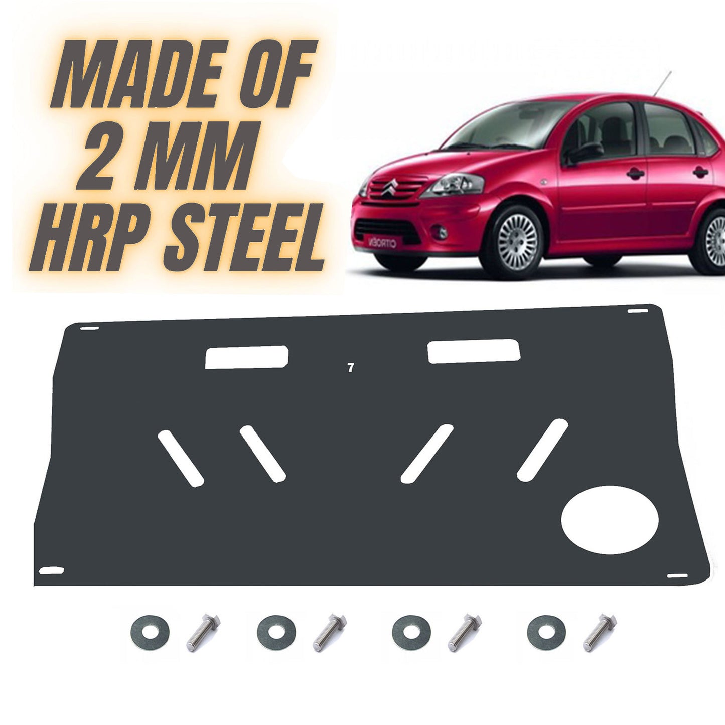 Steel Under Engine Cover for Citroen C3 2002-2009: Skid Plate Undertray