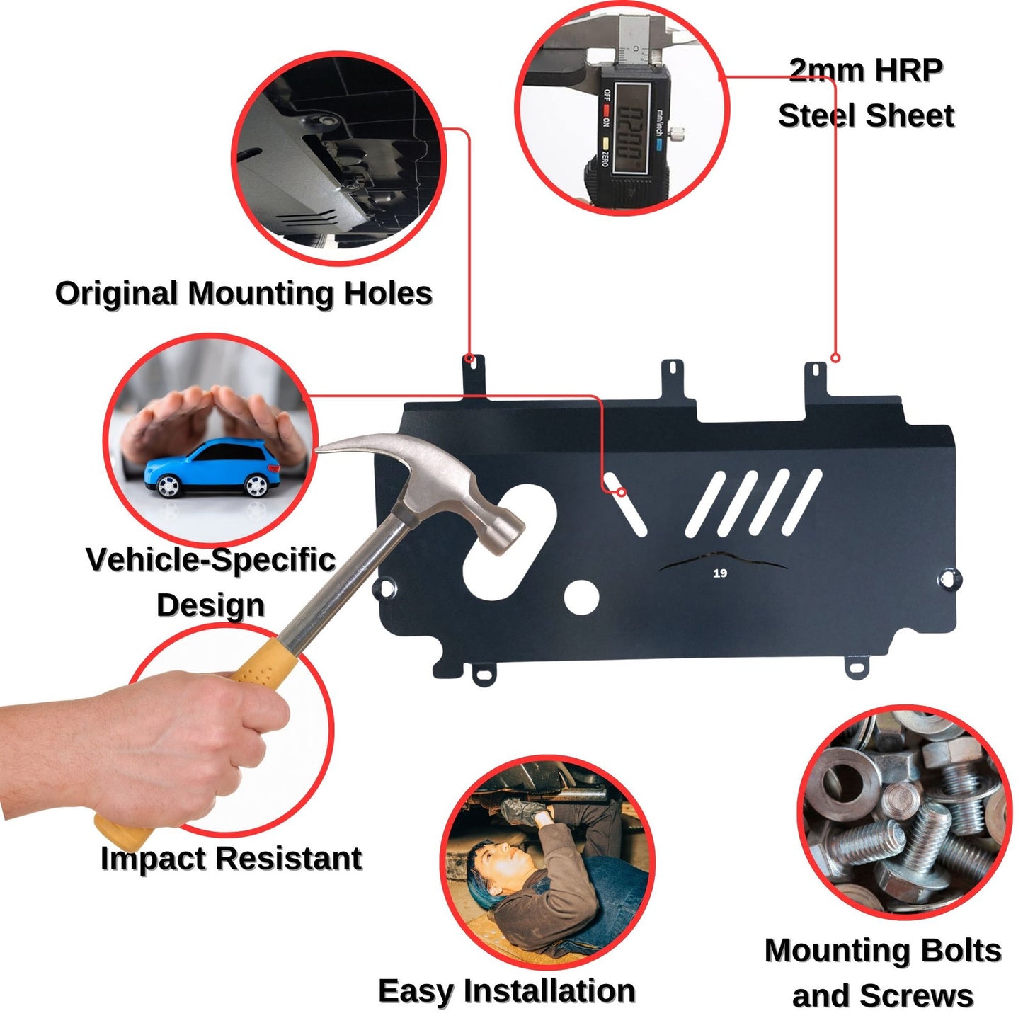 Steel Under Engine Cover for Peugeot 2008 1.5 Diesel 2015-2024 Undertray