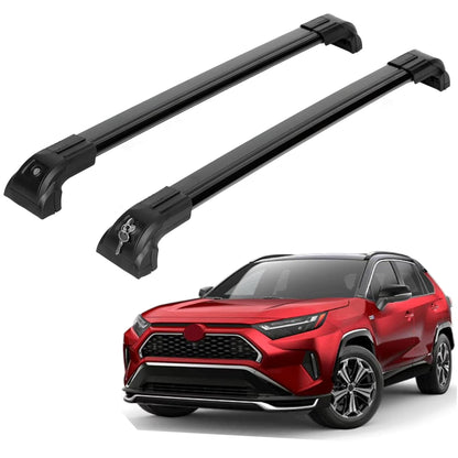 Roof Bars for Toyota RAV4 2019 Onwards – Lockable, Heavy Duty 2 Pcs Black
