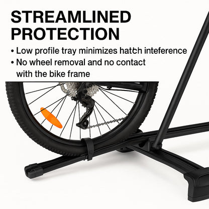 Universal Lockable Car Bike Rack Roof-Mounted Bike Carrier For 1 Bicycle Black