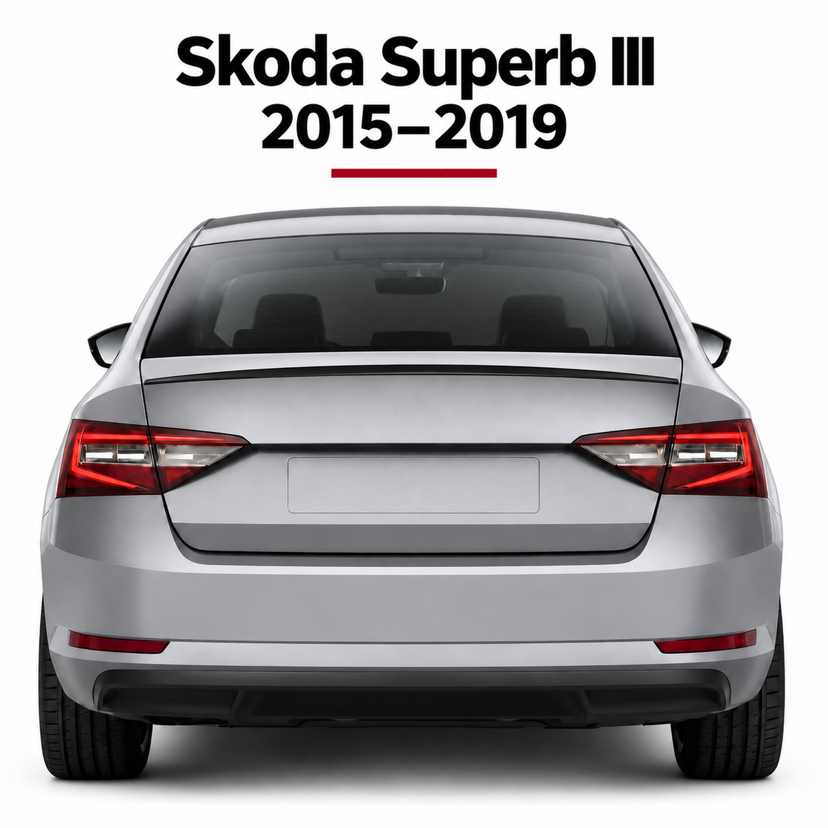 Skoda-Superb spoiler mounted on top of boot lid