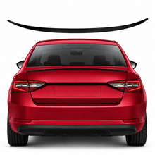 Rear Boot Lip Spoiler for Skoda Superb Mk3 Saloon 2015-2019 Gloss Black
