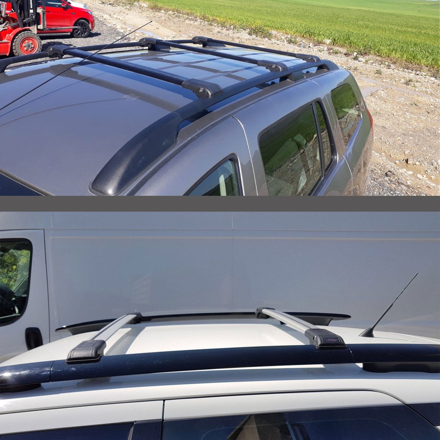 Roof Rack Cross Bars for Chevrolet Lacetti 2004-2011 Lockable Roof Bars 2 Pcs Grey