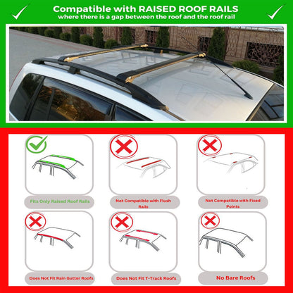 Roof Rack Cross Bars for Skoda Kamiq 2020 Onwards Lockable Roof Bars 2 Pcs Black