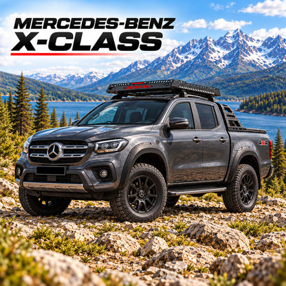 Mercedes X-Class roof rack basket, 120 x 100 cm black steel - view 2