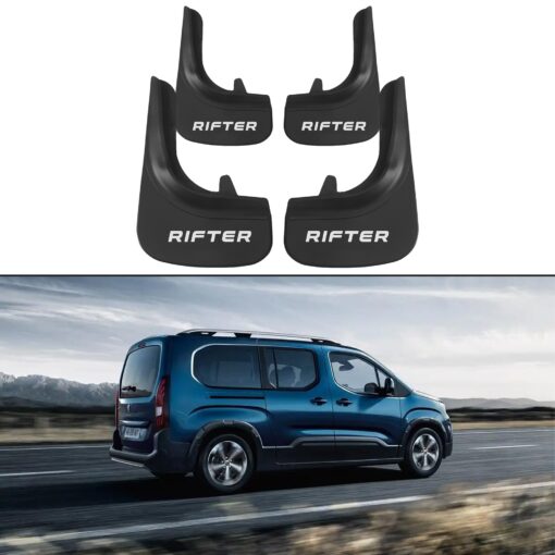 Car Mud Flaps Kit For Peugeot Rifter Rubber Splash Guards 4 PCS