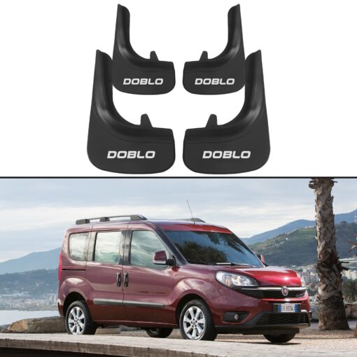 Car Mud Flaps Kit For Fiat Doblo Rubber Splash Guards 4 PCS