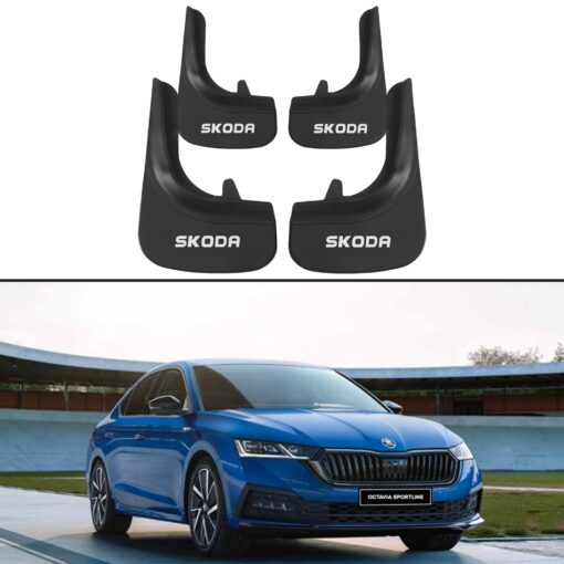 Car Mud Flaps Kit For Skoda Rubber Splash Guards 4 PCS