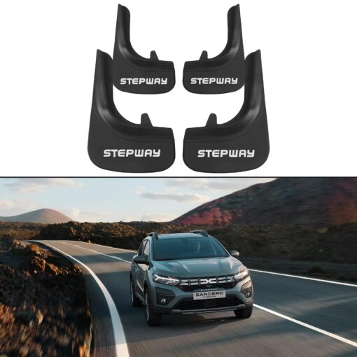 Car Mud Flaps Kit For Dacia Sandero Stepway Rubber Splash Guards 4 PCS