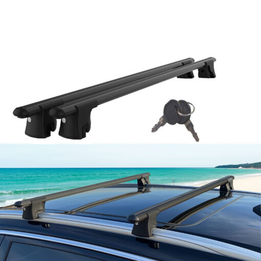 Roof Racks Cross Bars For Volkswagen Sharan 2011-2020 Lockable 2 Pcs Black