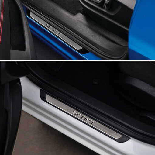 For Vw T-Cross 2018-2024 Chrome Door Sill Trim Plate Covers Scratch Guard 4 Pcs - Image 2