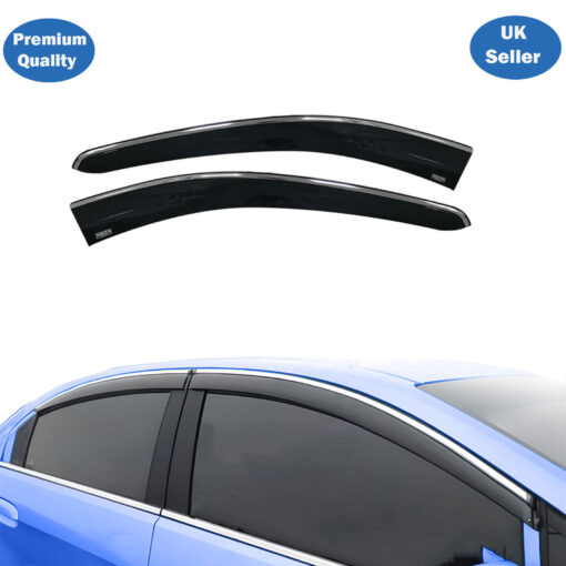 Axenture Chrome Window Wind Deflector Set for Vw Caddy 2020 Onwards - Rain & Sun Guard Side Window Vent Visors (4 pcs)