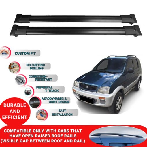 Roof Rack Cross Bars for Daihatsu Terios 1997-2005 - Image 2