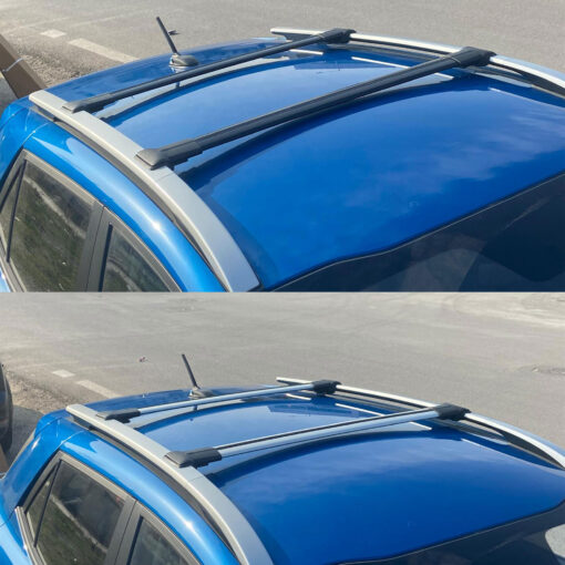 Roof Rack Cross Bars for Mercedes Vito W639 2003-2014 ; Compatible with Raised Roof Rails and Roof Bars - 4 Pcs Aluminum Rail Carrier (Grey) - Image 9