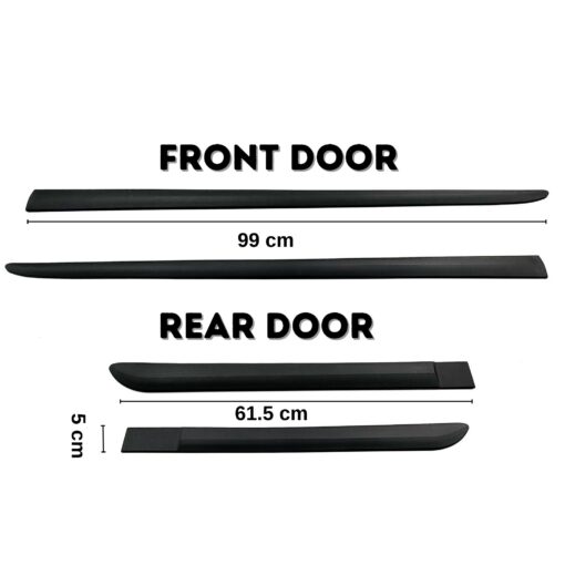 Car Side Door Protector Strip Mouldings For Citroen C-Elysee-Trim Body Kit Black - Image 2