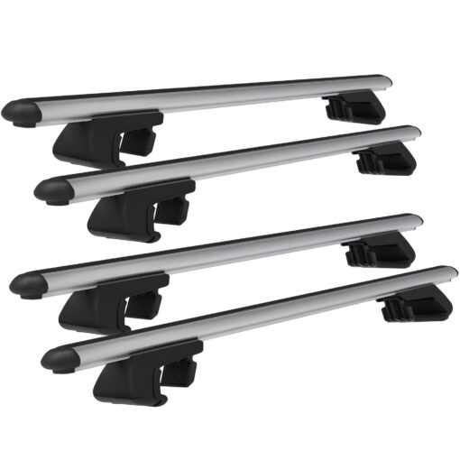 Roof Rack Cross Bars Compatible with Ford Transit And Van 2014-2024, Fits Raised Roof Rails with Gap to Car Roof, Ideal Rail Carrier for Roof Tents, 4-Piece Silver