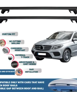 Roof Rack Cross Bars for Mercedes-Benz GLE 2011-2019 2 Pcs Black